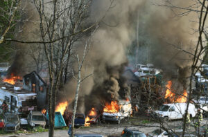 Fire at Vic's Junk Yard